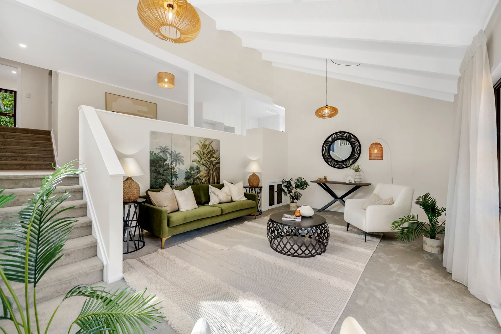 Renovated living room at 24A Bert Wilson Place, Cockle Bay